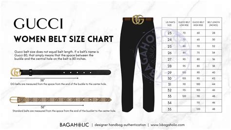 Gucci women belt size chart